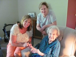 Volunteers providing friendly visits to homebound seniors.
